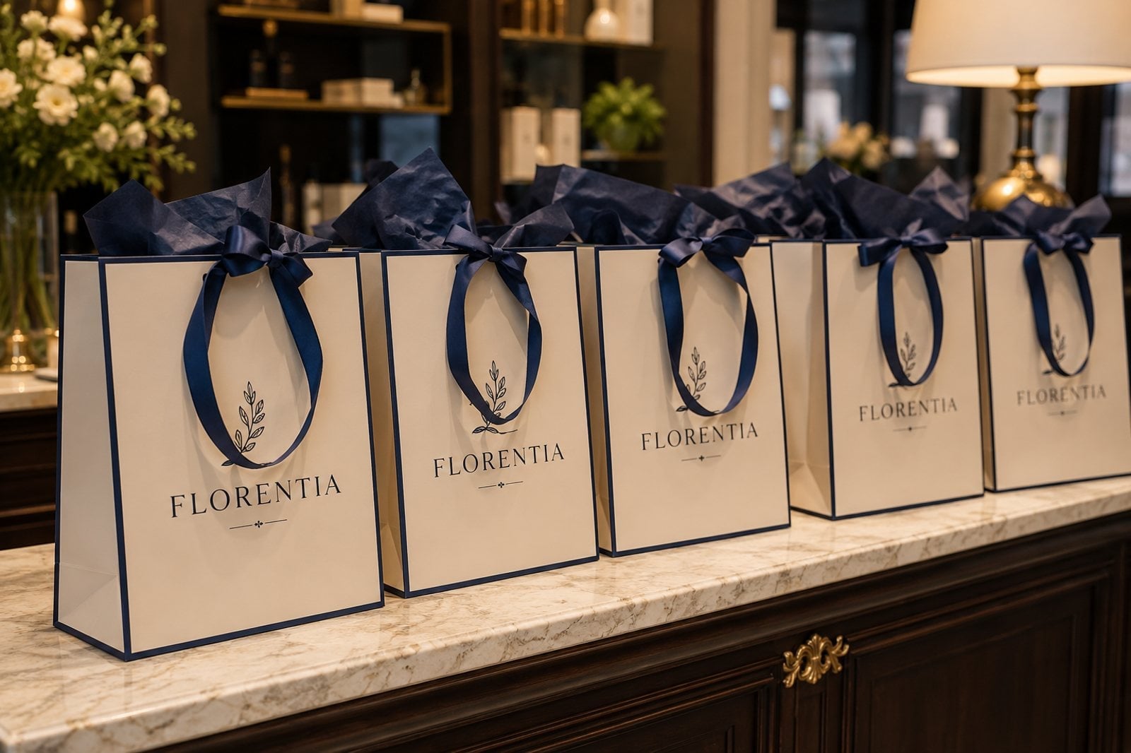 Custom printed gift bags with logo
