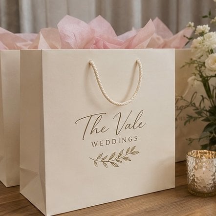 Customized gift bags for weddings and celebrations